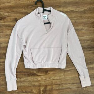 Gymshark pale pink quarter zip pullover